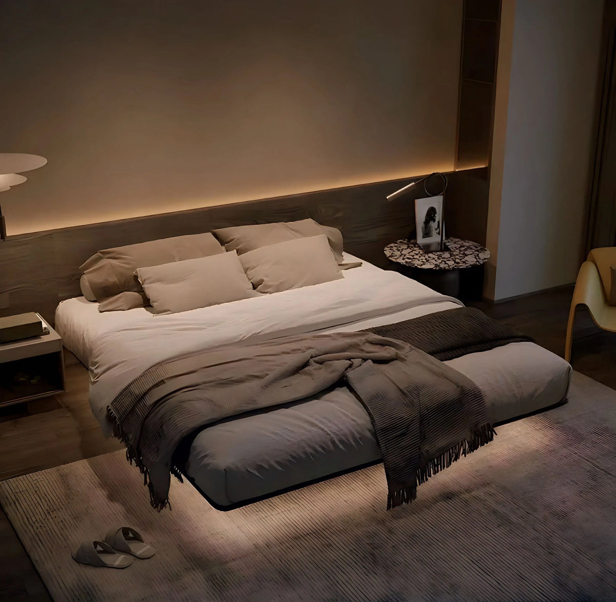 Hidemi Bed in a bedroom