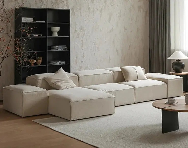 Ayame Modular Sofa in Soft Fabric in a living room